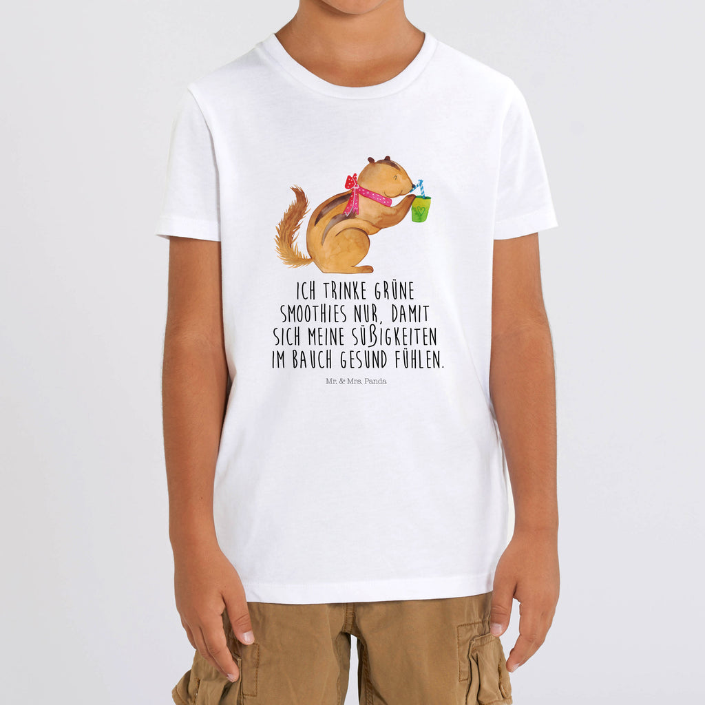 Organic Kinder T-Shirt Eichhörnchen Smoothie Green Smoothies, Diät, Abnehmen, Streifenhörnchen, Eichhörnchen,    süße Tiermotive, gute Laune, lustige Sprüche, Tiere