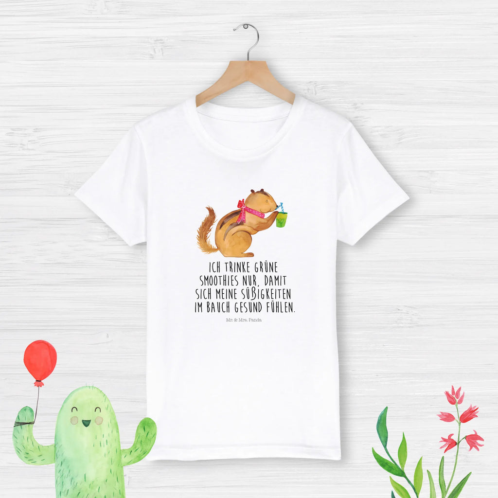 Organic Kids T-Shirt Squirrel smoothies Kinder T-Shirt Mädchen, Kinder T-Shirt Jungen, Kinder T-Shirt, Gute Laune, Tiere, Tiermotive, Lustige Sprüche, Diät, Abnehmen, Green Smoothies, Streifenhörnchen, Eichhörnchen