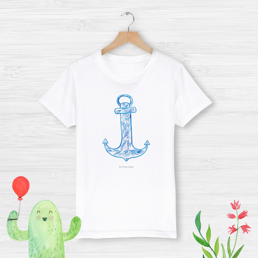 Organiczna koszulka dziecięca kotwica Niebieski Kinder T-Shirt Mädchen, Kinder T-Shirt Jungen, Kinder T-Shirt, Gute Laune, Tiere, Tiermotive, Lustige Sprüche