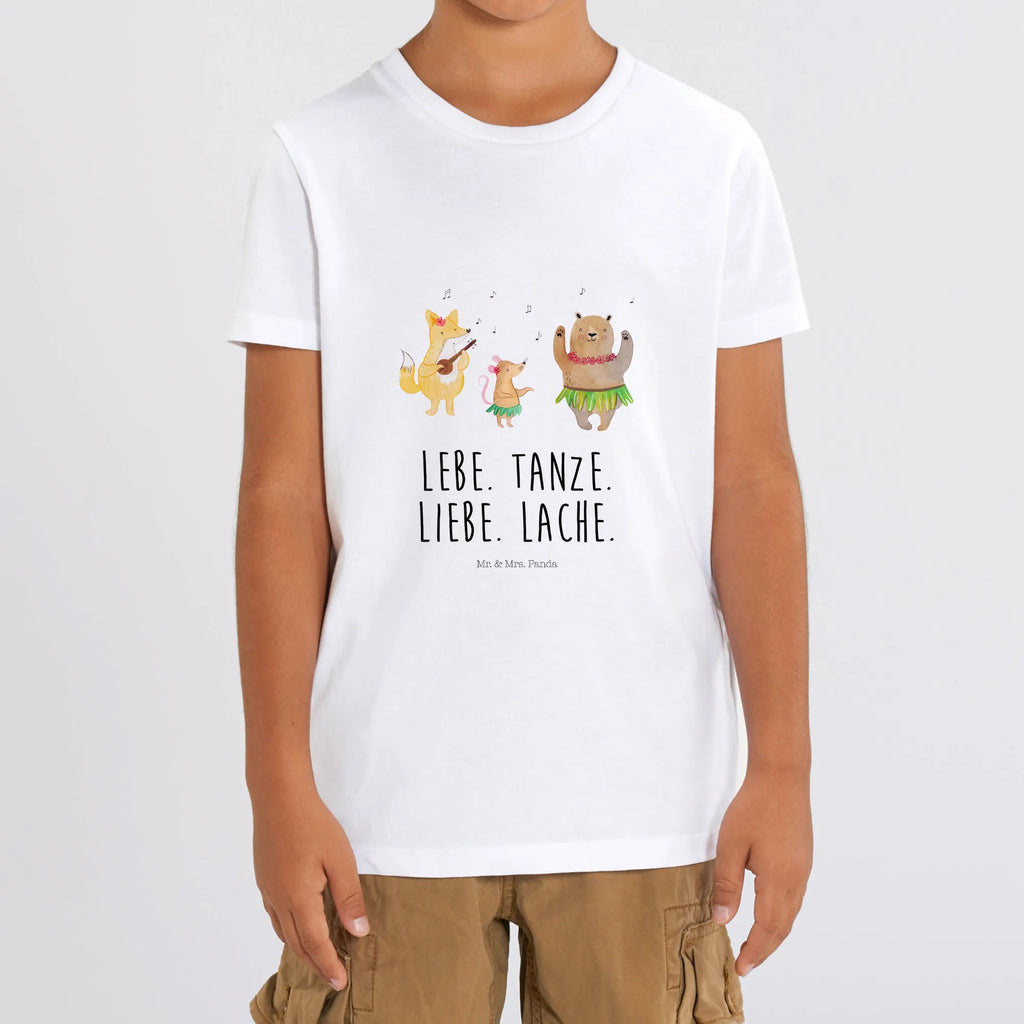Organiczna koszulka dziecięca zwierzęta leśne Aloha Kinder T-Shirt Jungen, Kinder T-Shirt, Kinder T-Shirt Mädchen, Gute Laune, Tiere, Tiermotive, lustige Sprüche, Waldtiere, Musik, Lachen, Tanzen, Igel, Wald, Leben, Aloha, Bär, Hase
