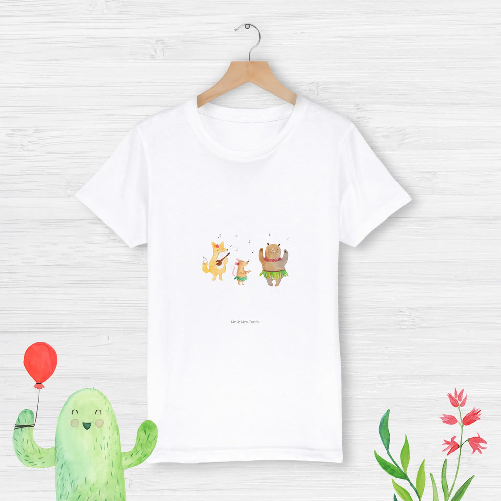 Organiczna koszulka dziecięca zwierzęta leśne Aloha Kinder T-Shirt Jungen, Kinder T-Shirt, Kinder T-Shirt Mädchen, Gute Laune, Tiere, Tiermotive, lustige Sprüche, Waldtiere, Musik, Lachen, Tanzen, Igel, Wald, Leben, Aloha, Bär, Hase