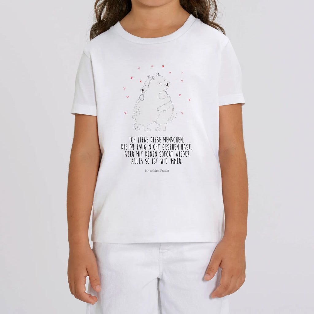 Organiczna koszulka dziecięca Niedźwiedź polarny obejmować Kinder T-Shirt, Kinder T-Shirt Mädchen, Kinder T-Shirt Jungen, Tiermotive, Gute Laune, lustige Sprüche, Tiere