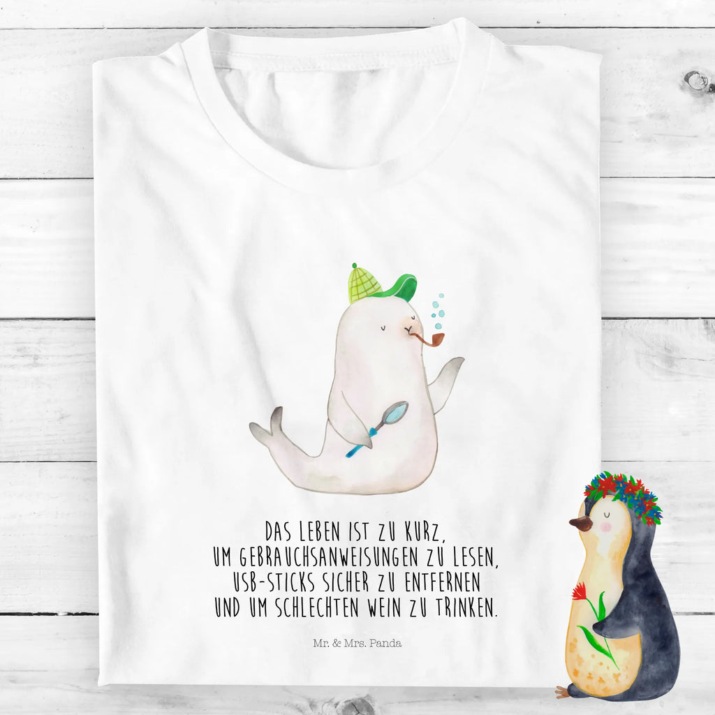 Organiczna koszulka dziecięca foka Sherlock Motywy zwierzęce, dobra energia, zabawne powiedzonka, zwierzęta