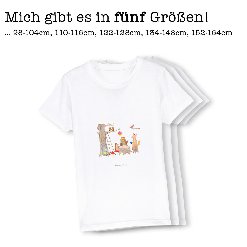 Organiczna koszulka dziecięca zwierzęta leśne piknik Kinder T-Shirt, Kinder T-Shirt Mädchen, Kinder T-Shirt Jungen, Gute Laune, Tiere, Tiermotive, Lustige Sprüche, Maus, Hase, Fuchs, Eichhörnchen, Igel, Wald, Picknick, Waldtiere