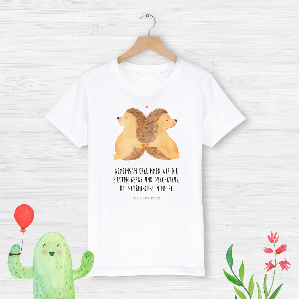 Organiczna koszulka dziecięca Jeże trzymające się za łapki Kinder T-Shirt, Kinder T-Shirt Jungen, Kinder T-Shirt Mädchen, Liebe, Partner, Freund, Freundin, Ehemann, Ehefrau, Heiraten, Verlobung, Heiratsantrag, Liebesgeschenk, Jahrestag, Hocheitstag, Lieblingsmensch, Liebesbeweis, Hochzeit, Igelliebe, große Liebe, Geschenk für zwei, Hand in Hand, Love, Igel, Liebesbotschaft, Gemeinsamkeit