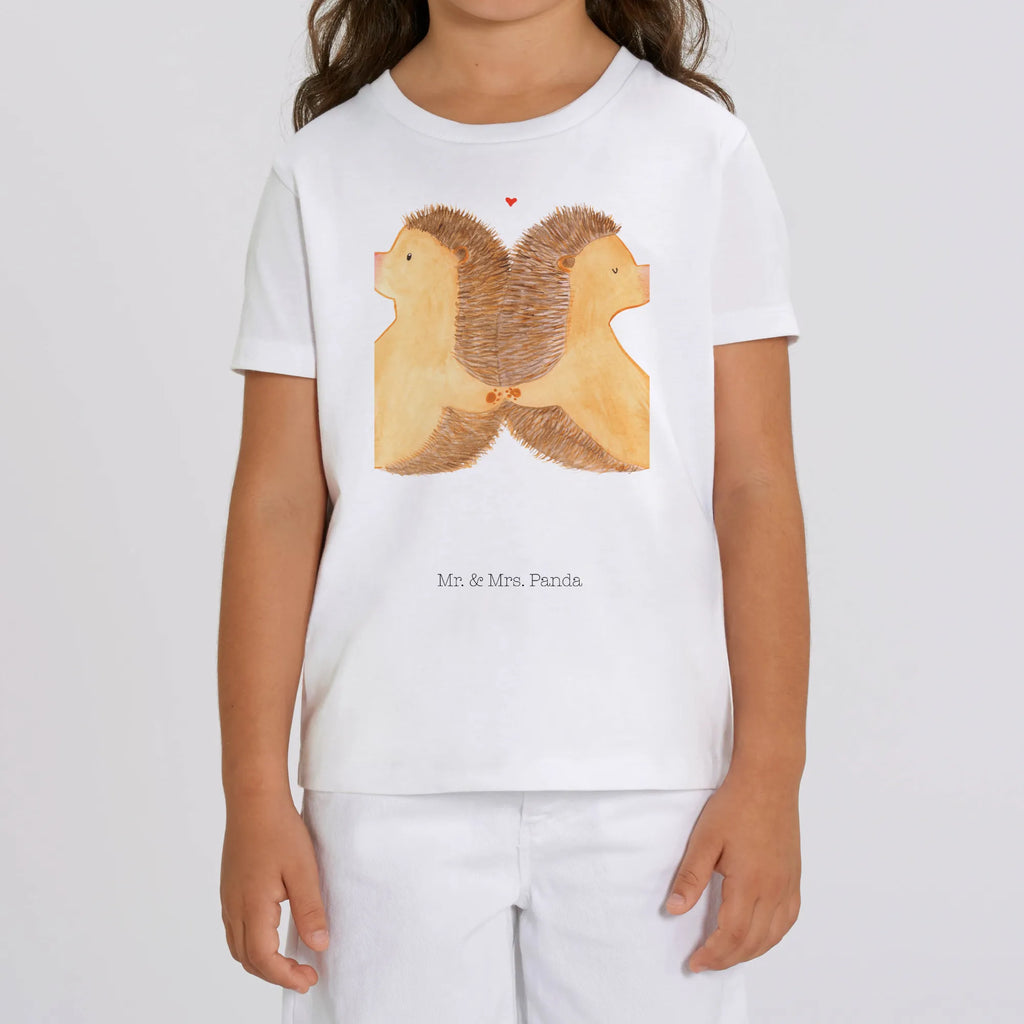Organiczna koszulka dziecięca Jeże trzymające się za łapki Kinder T-Shirt, Kinder T-Shirt Jungen, Kinder T-Shirt Mädchen, Liebe, Partner, Freund, Freundin, Ehemann, Ehefrau, Heiraten, Verlobung, Heiratsantrag, Liebesgeschenk, Jahrestag, Hocheitstag, Lieblingsmensch, Liebesbeweis, Hochzeit, Igelliebe, große Liebe, Geschenk für zwei, Hand in Hand, Love, Igel, Liebesbotschaft, Gemeinsamkeit