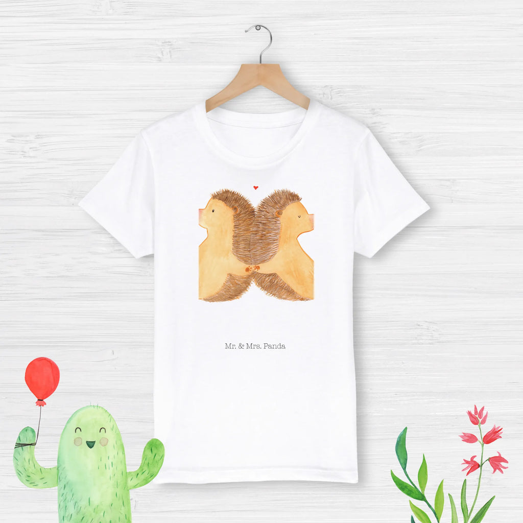 Organiczna koszulka dziecięca Jeże trzymające się za łapki Kinder T-Shirt, Kinder T-Shirt Jungen, Kinder T-Shirt Mädchen, Liebe, Partner, Freund, Freundin, Ehemann, Ehefrau, Heiraten, Verlobung, Heiratsantrag, Liebesgeschenk, Jahrestag, Hocheitstag, Lieblingsmensch, Liebesbeweis, Hochzeit, Igelliebe, große Liebe, Geschenk für zwei, Hand in Hand, Love, Igel, Liebesbotschaft, Gemeinsamkeit