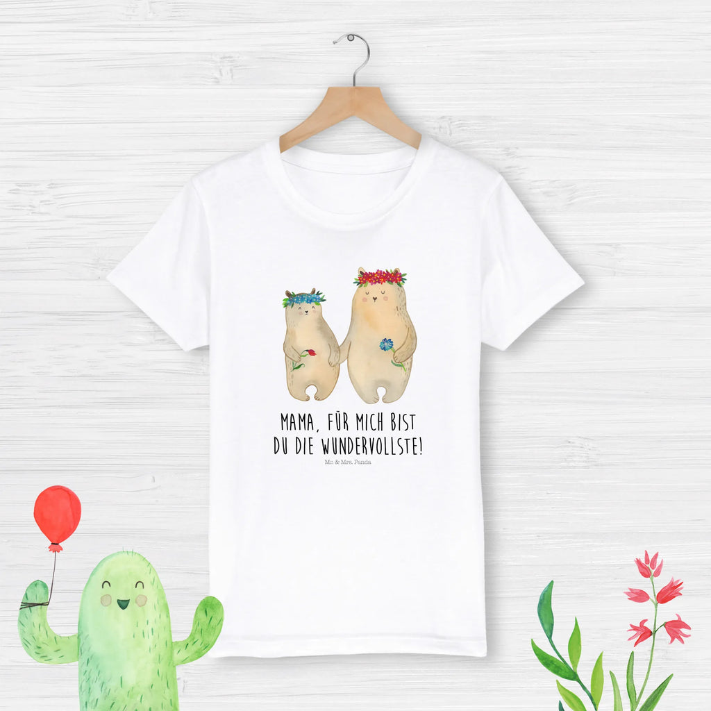 Organiczna koszulka dziecięca Niedźwiedzie z wianuszkiem Kinder T-Shirt Mädchen, Kinder T-Shirt, Kinder T-Shirt Jungen, Oma, Bruder, Muttertag, Vatertag, Papa, Familie, Mama, Opa, Schwester, Töchter, Mutti, Lieblingsmama, Lieblingsmensch, Weltbeste Mama, Kinder, Bären, Tochter, Mami, Bär, Geschenk Mama. Muttertag, Mutter, Family, Beste Mutter, Kind, Vorbild