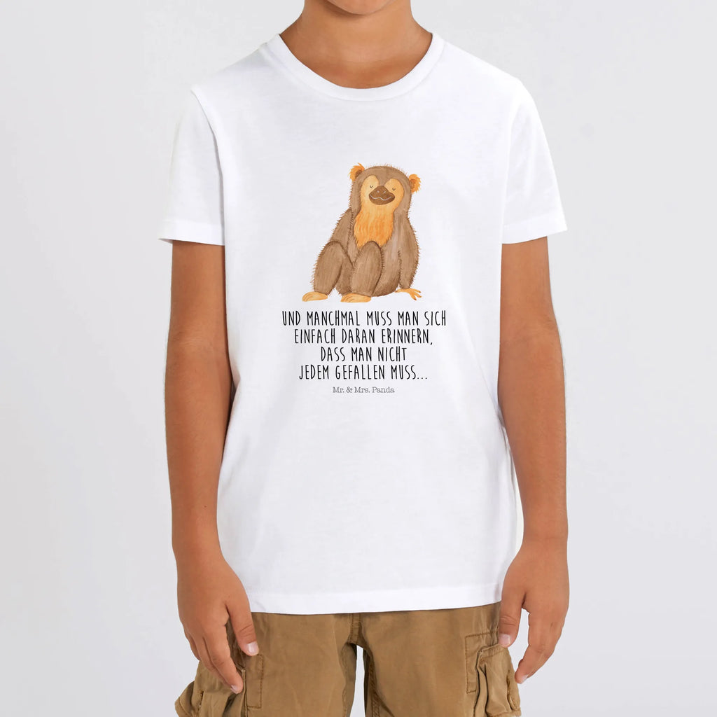 Organiczna koszulka dziecięca Małpa Kinder T-Shirt Mädchen, Kinder T-Shirt Jungen, Kinder T-Shirt, Wildtiere, Afrika, Selbstliebe, Selbstachtung, Affe, Respekt, Liebe, Selfcare, Äffchen, Selbstbewusstsein, Affen, Motivation