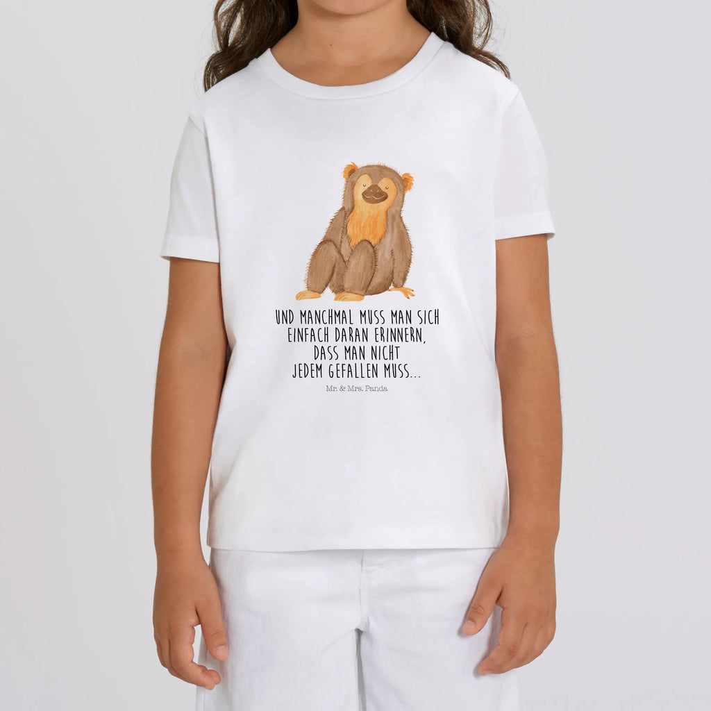 Organiczna koszulka dziecięca Małpa Kinder T-Shirt Mädchen, Kinder T-Shirt Jungen, Kinder T-Shirt, Wildtiere, Afrika, Selbstliebe, Selbstachtung, Affe, Respekt, Liebe, Selfcare, Äffchen, Selbstbewusstsein, Affen, Motivation
