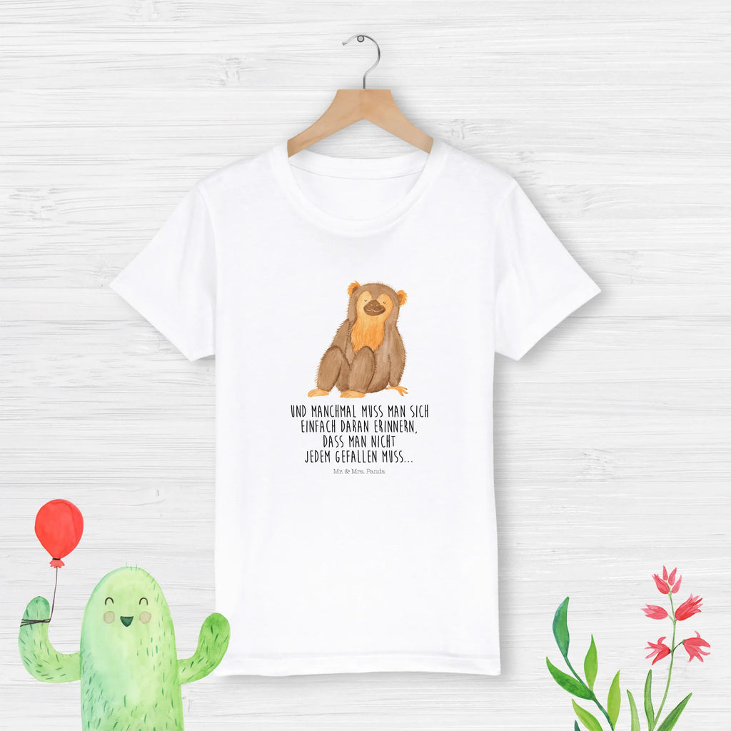 Organiczna koszulka dziecięca Małpa Kinder T-Shirt Mädchen, Kinder T-Shirt Jungen, Kinder T-Shirt, Wildtiere, Afrika, Selbstliebe, Selbstachtung, Affe, Respekt, Liebe, Selfcare, Äffchen, Selbstbewusstsein, Affen, Motivation