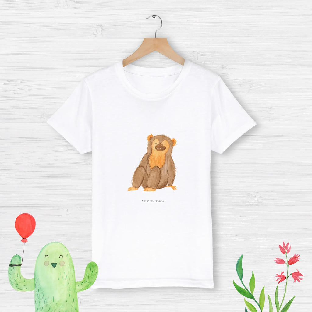 Organiczna koszulka dziecięca Małpa Kinder T-Shirt Mädchen, Kinder T-Shirt Jungen, Kinder T-Shirt, Wildtiere, Afrika, Selbstliebe, Selbstachtung, Affe, Respekt, Liebe, Selfcare, Äffchen, Selbstbewusstsein, Affen, Motivation