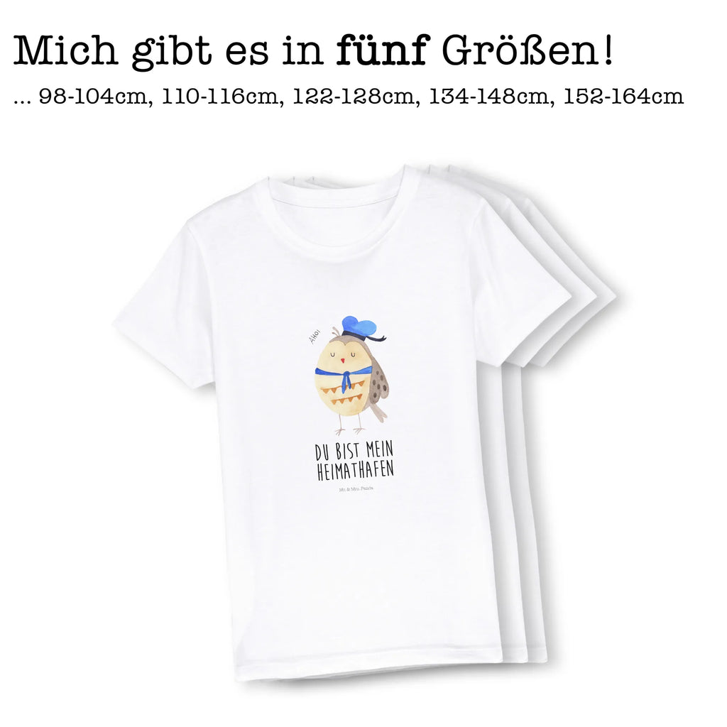 Organic Kinder T-Shirt Eule Matrose Kinder T-Shirt Mädchen, Kinder T-Shirt Jungen, Kinder T-Shirt, Eule, Wortspiel lustig, Eule Spruch, Eule Deko, Ehe, Seefahrer, Matrose, Owl, Freundin, Hochzeitstag Geschenk, Heimathafen