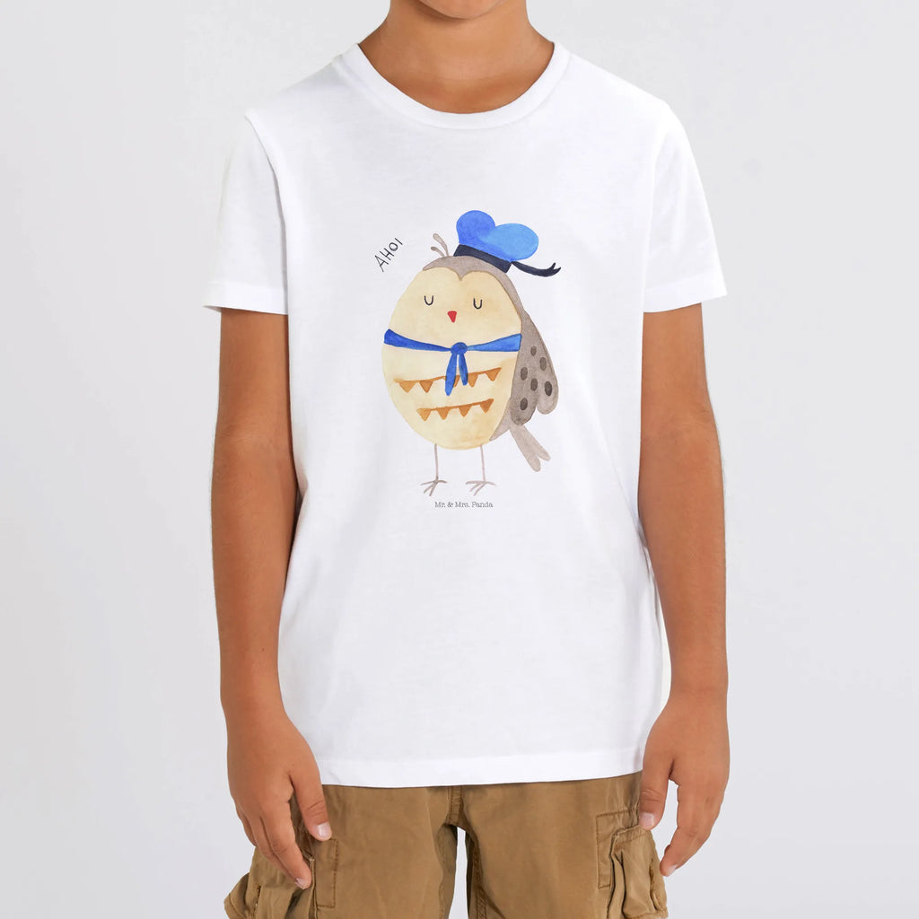 Organic Kinder T-Shirt Eule Matrose Kinder T-Shirt Mädchen, Kinder T-Shirt Jungen, Kinder T-Shirt, Eule, Wortspiel lustig, Eule Spruch, Eule Deko, Ehe, Seefahrer, Matrose, Owl, Freundin, Hochzeitstag Geschenk, Heimathafen