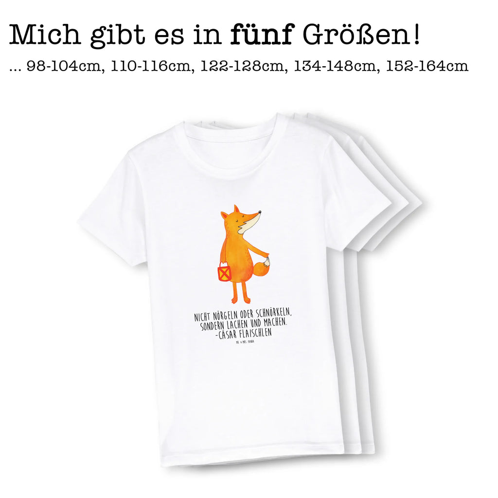 Organiczna koszulka dziecięca lis latarnia Kinder T-Shirt Mädchen, Kinder T-Shirt Jungen, Kinder T-Shirt, Fuchs, Füchse, Laternenumzug, Liebeskummer Spruch, Aufmuntern, Spruch Trösten, Laterne, Cäsar Otto Hugo Flaischlen, Sankt Martin