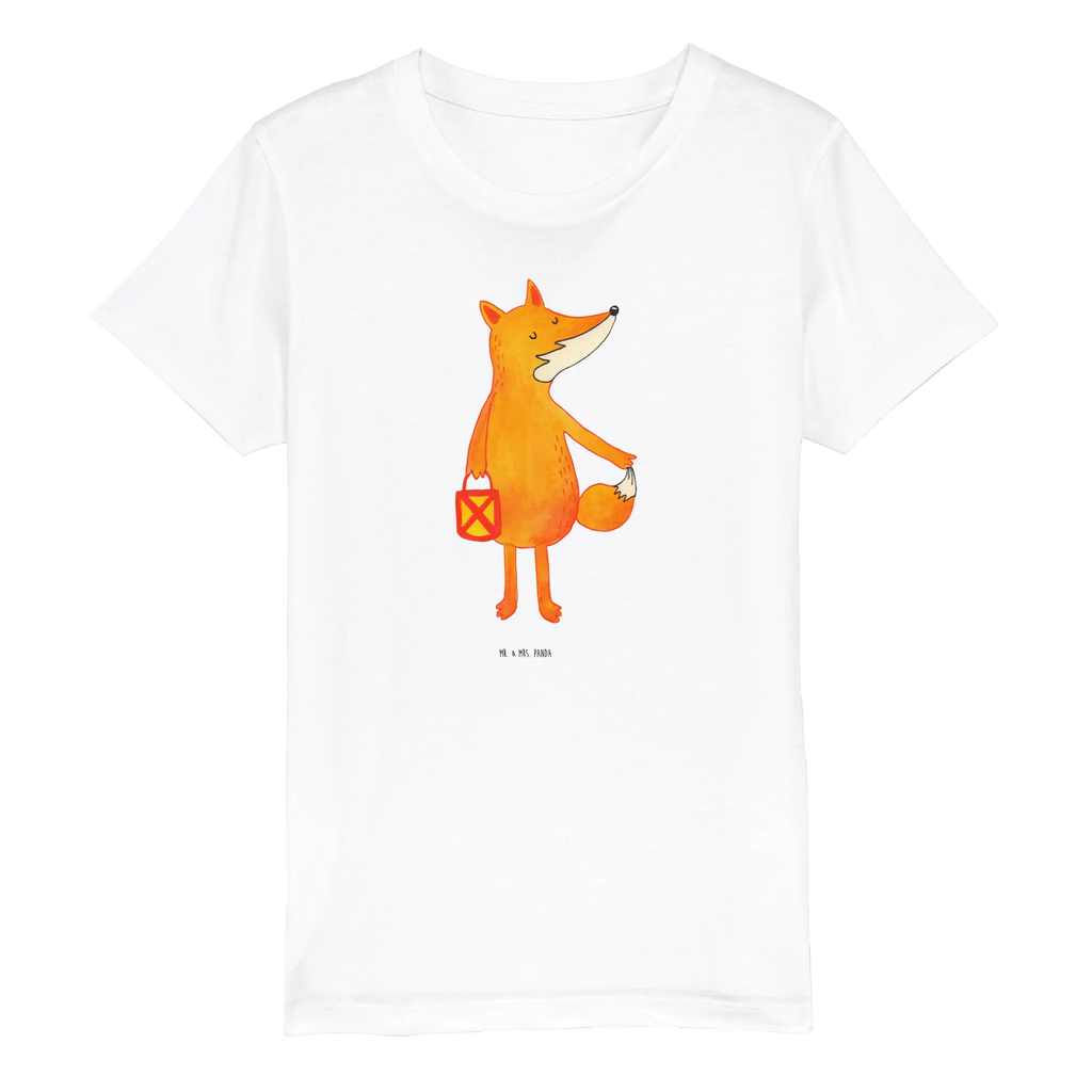 Organiczna koszulka dziecięca lis latarnia Kinder T-Shirt Mädchen, Kinder T-Shirt Jungen, Kinder T-Shirt, Fuchs, Füchse, Laternenumzug, Liebeskummer Spruch, Aufmuntern, Spruch Trösten, Laterne, Cäsar Otto Hugo Flaischlen, Sankt Martin