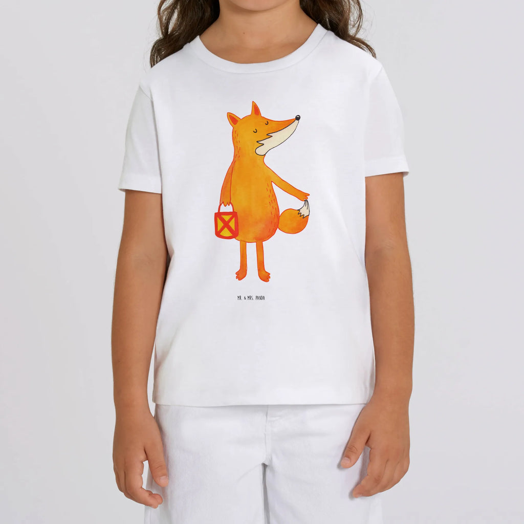 Organiczna koszulka dziecięca lis latarnia Kinder T-Shirt Mädchen, Kinder T-Shirt Jungen, Kinder T-Shirt, Fuchs, Füchse, Laternenumzug, Liebeskummer Spruch, Aufmuntern, Spruch Trösten, Laterne, Cäsar Otto Hugo Flaischlen, Sankt Martin