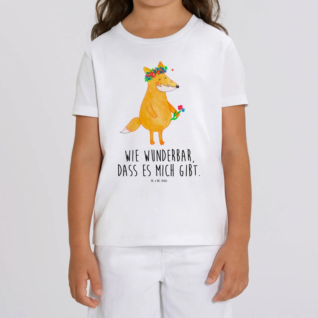 Organiczna koszulka dziecięca lis Kwiaty Kinder T-Shirt, Kinder T-Shirt Jungen, Kinder T-Shirt Mädchen, Fuchs, Blumen, Füchse, Motivation, Fuchsmädchen, Freundin, Freundinnen, Fox, Liebesbeweis, Selbstliebe, Blumenmädchen, Mich, Blume, Freude, Ich, Liebe