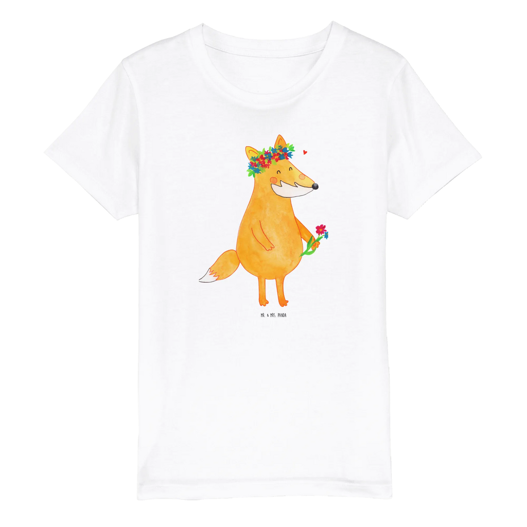 Organiczna koszulka dziecięca lis Kwiaty Kinder T-Shirt, Kinder T-Shirt Jungen, Kinder T-Shirt Mädchen, Fuchs, Blumen, Füchse, Motivation, Fuchsmädchen, Freundin, Freundinnen, Fox, Liebesbeweis, Selbstliebe, Blumenmädchen, Mich, Blume, Freude, Ich, Liebe