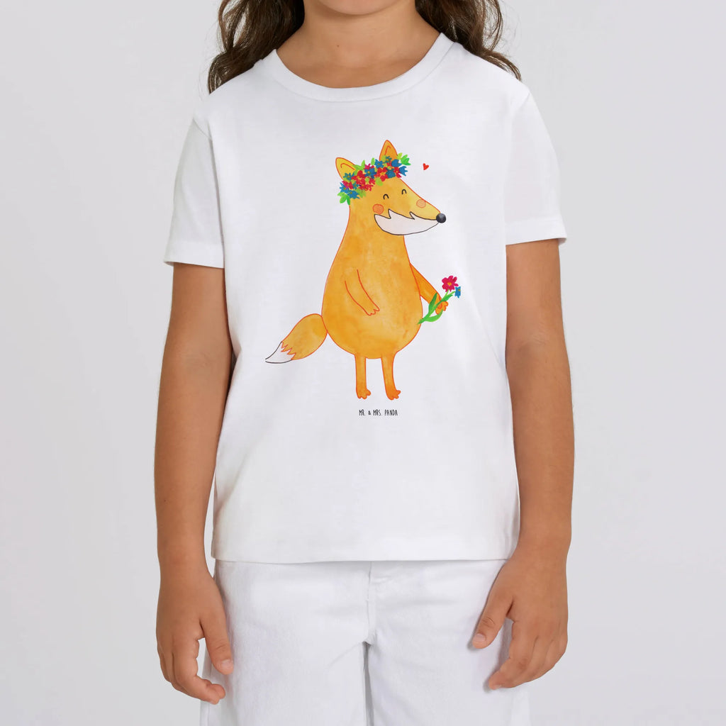 Organiczna koszulka dziecięca lis Kwiaty Kinder T-Shirt, Kinder T-Shirt Jungen, Kinder T-Shirt Mädchen, Fuchs, Blumen, Füchse, Motivation, Fuchsmädchen, Freundin, Freundinnen, Fox, Liebesbeweis, Selbstliebe, Blumenmädchen, Mich, Blume, Freude, Ich, Liebe