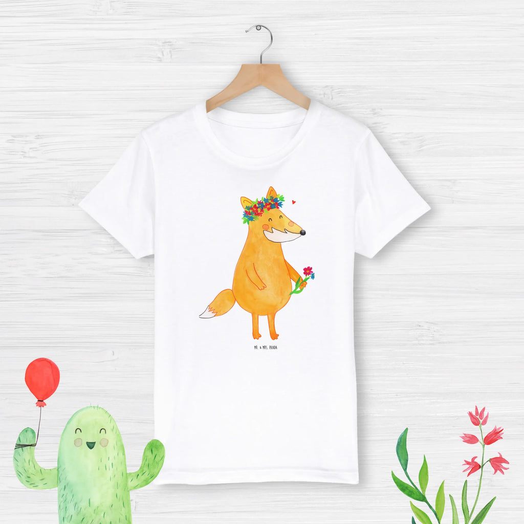 Organiczna koszulka dziecięca lis Kwiaty Kinder T-Shirt, Kinder T-Shirt Jungen, Kinder T-Shirt Mädchen, Fuchs, Blumen, Füchse, Motivation, Fuchsmädchen, Freundin, Freundinnen, Fox, Liebesbeweis, Selbstliebe, Blumenmädchen, Mich, Blume, Freude, Ich, Liebe