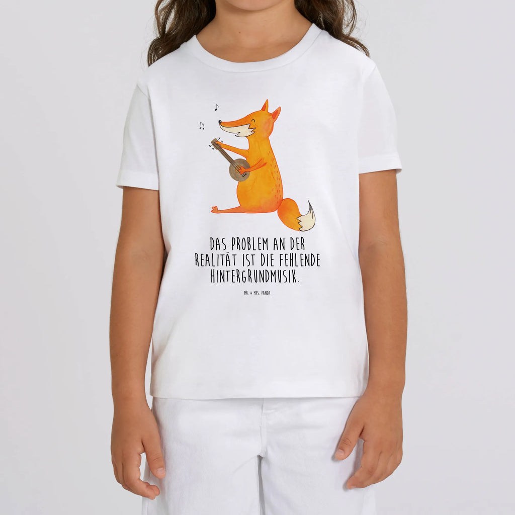 Organic Kinder T-Shirt Fuchs Gitarre Kinder T-Shirt, Kinder T-Shirt Mädchen, Kinder T-Shirt Jungen, Fuchs, Sänger, Musik Spruch, Geschenk Musiker, Gitarre, Musikerin, Füchse, Sängerin