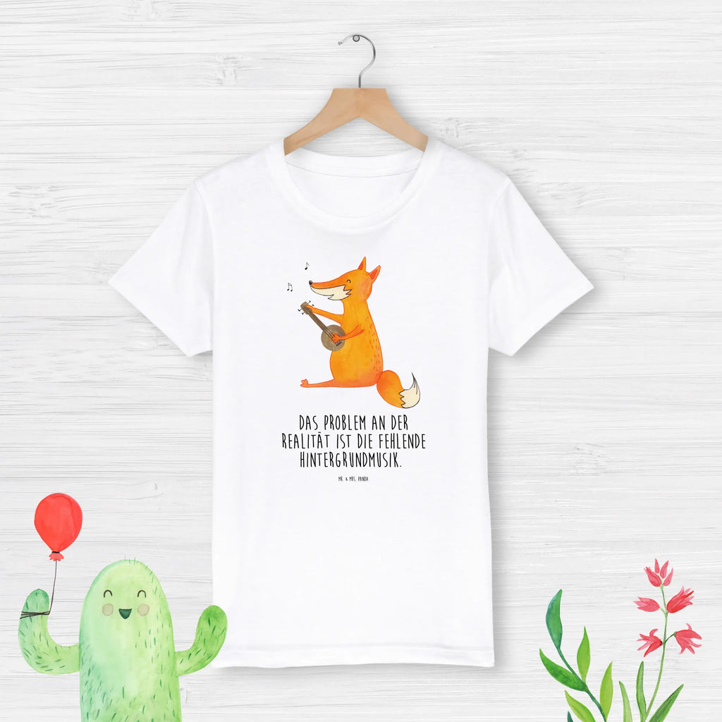 Organic Kinder T-Shirt Fuchs Gitarre Kinder T-Shirt, Kinder T-Shirt Mädchen, Kinder T-Shirt Jungen, Fuchs, Sänger, Musik Spruch, Geschenk Musiker, Gitarre, Musikerin, Füchse, Sängerin