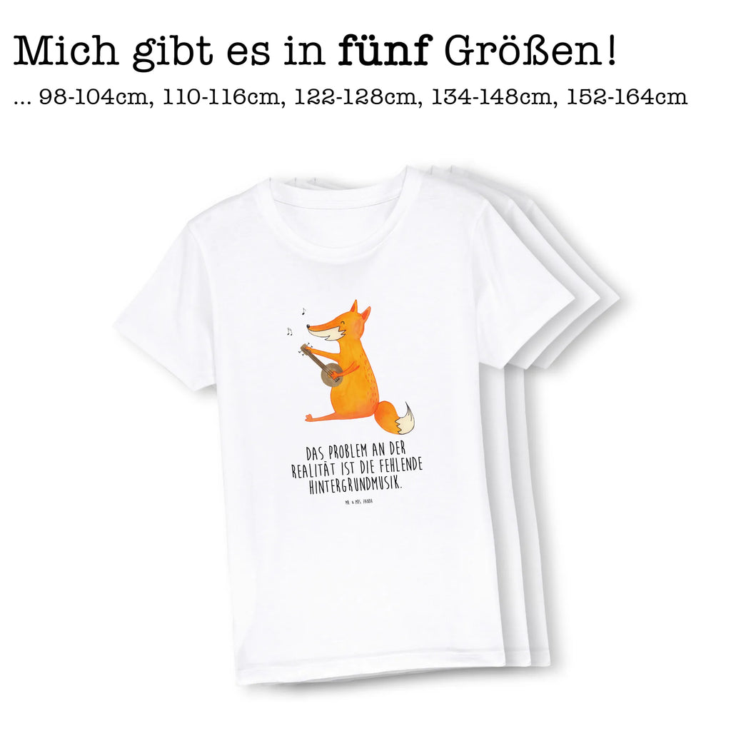 Organic Kinder T-Shirt Fuchs Gitarre Kinder T-Shirt, Kinder T-Shirt Mädchen, Kinder T-Shirt Jungen, Fuchs, Sänger, Musik Spruch, Geschenk Musiker, Gitarre, Musikerin, Füchse, Sängerin