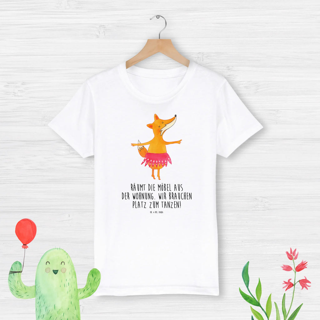 Organiczna koszulka dziecięca Lis baletnica Kinder T-Shirt Mädchen, Kinder T-Shirt Jungen, Kinder T-Shirt, Fuchs, Füchse, Ballett, Tänzerin, Füchsin, Ballerina, Geburtstag, Party, Tanzen, Fuchs Spruch, Einladung