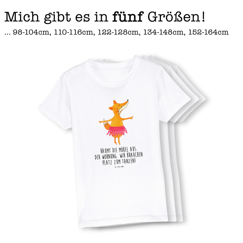 Organiczna koszulka dziecięca Lis baletnica Kinder T-Shirt Mädchen, Kinder T-Shirt Jungen, Kinder T-Shirt, Fuchs, Füchse, Ballett, Tänzerin, Füchsin, Ballerina, Geburtstag, Party, Tanzen, Fuchs Spruch, Einladung