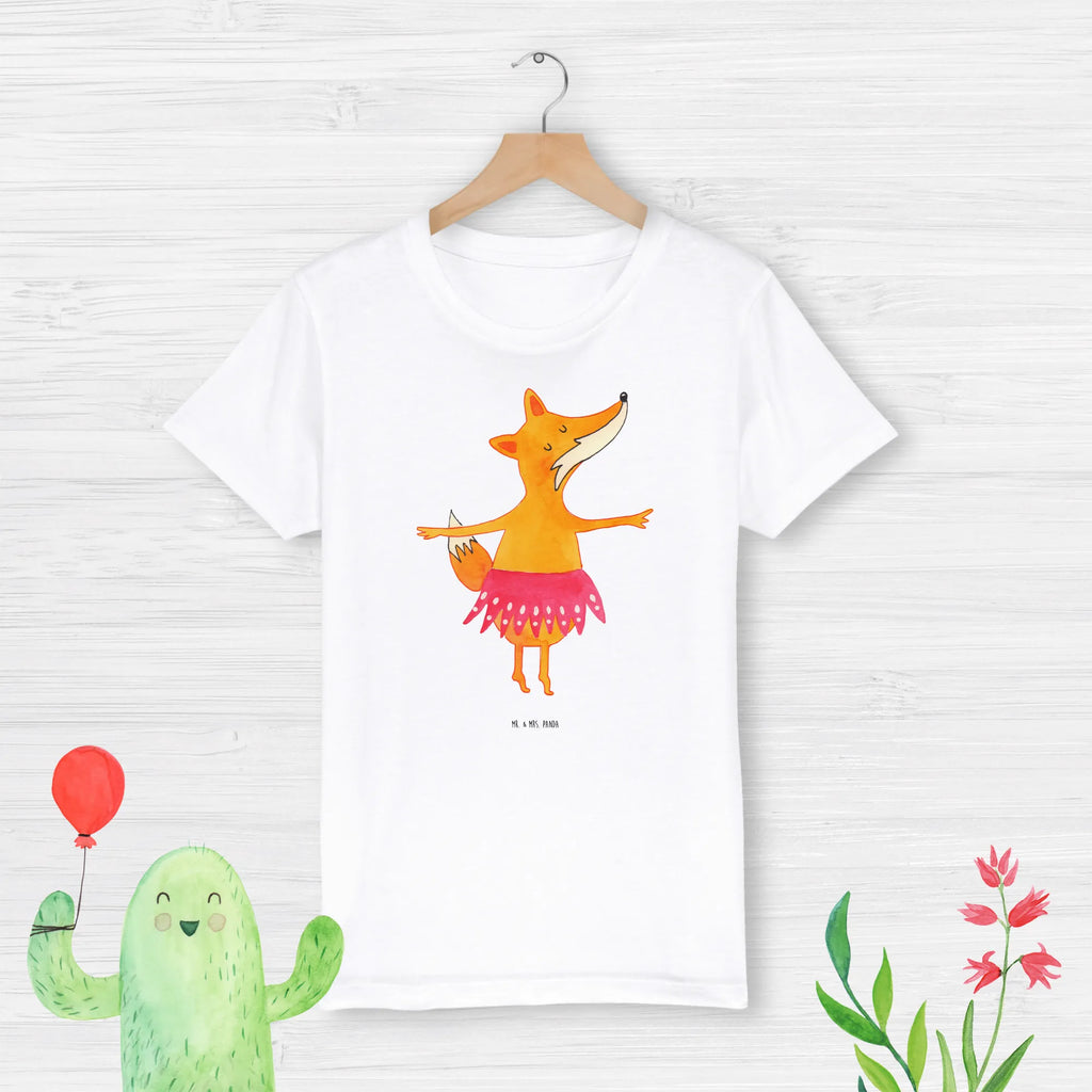 Organiczna koszulka dziecięca Lis baletnica Kinder T-Shirt Mädchen, Kinder T-Shirt Jungen, Kinder T-Shirt, Fuchs, Füchse, Ballett, Tänzerin, Füchsin, Ballerina, Geburtstag, Party, Tanzen, Fuchs Spruch, Einladung