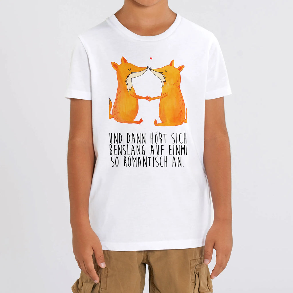 Organiczna koszulka dziecięca lisy miłość Kinder T-Shirt, Kinder T-Shirt Jungen, Kinder T-Shirt Mädchen, Fuchs, Liebesbeweis, Verlobte, Freund, Liebe, Partner, Füchse, Liebespaar, Freundin, Ehe, Paar, Ehefrau, Fox, Ehemann