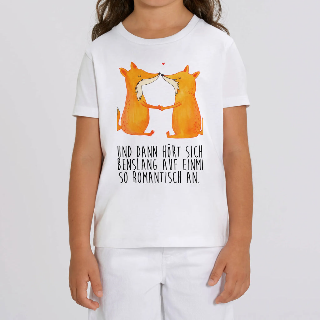 Organiczna koszulka dziecięca lisy miłość Kinder T-Shirt, Kinder T-Shirt Jungen, Kinder T-Shirt Mädchen, Fuchs, Liebesbeweis, Verlobte, Freund, Liebe, Partner, Füchse, Liebespaar, Freundin, Ehe, Paar, Ehefrau, Fox, Ehemann