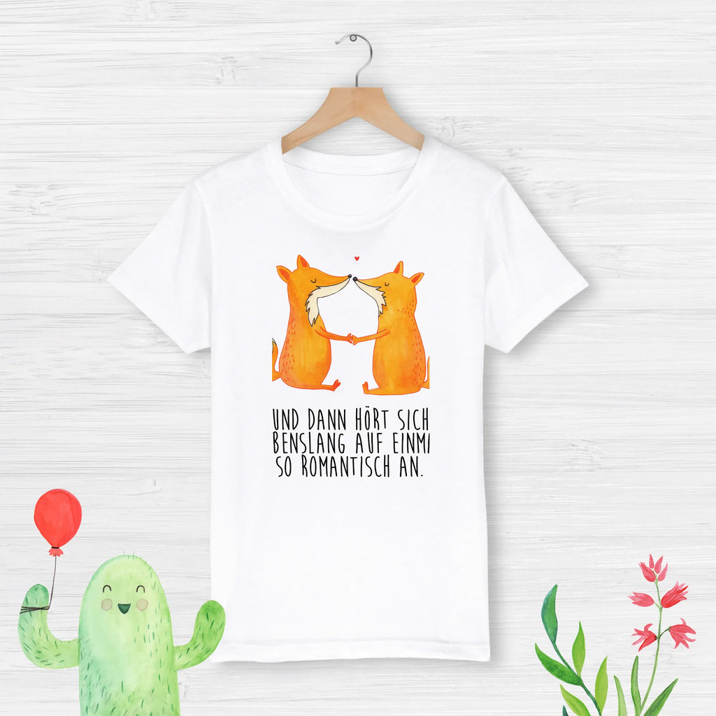 Organiczna koszulka dziecięca lisy miłość Kinder T-Shirt, Kinder T-Shirt Jungen, Kinder T-Shirt Mädchen, Fuchs, Liebesbeweis, Verlobte, Freund, Liebe, Partner, Füchse, Liebespaar, Freundin, Ehe, Paar, Ehefrau, Fox, Ehemann