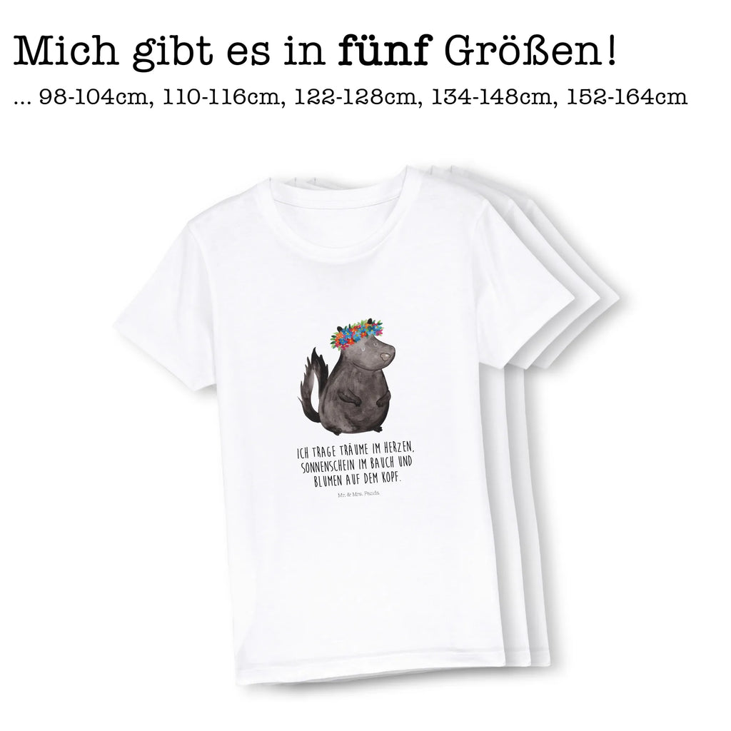 Organiczna koszulka dziecięca skunks dziewczynka Kinder T-Shirt Mädchen, Kinder T-Shirt Jungen, Kinder T-Shirt, Stinktier, Skunk, Stinki, Wildtier, Raubtier, Namaste, Yoga, Stinker