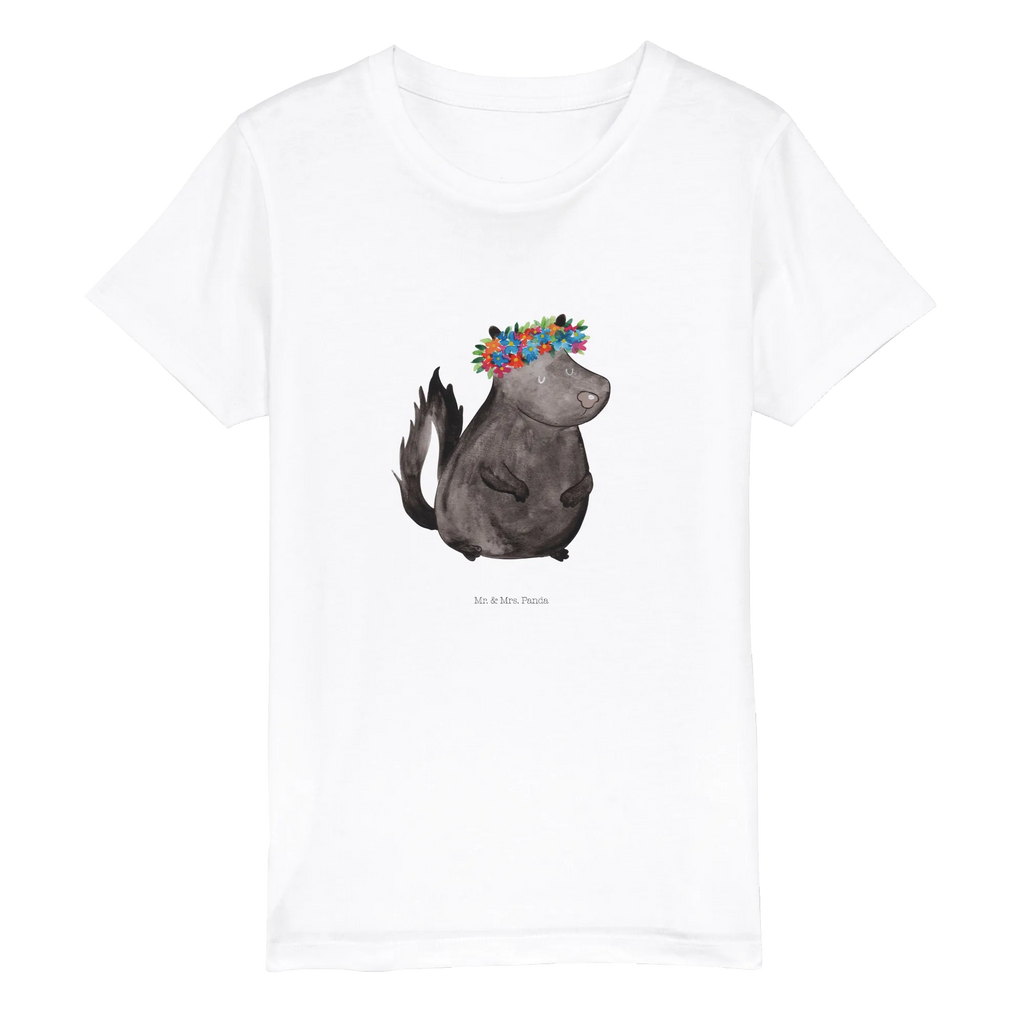 Organiczna koszulka dziecięca skunks dziewczynka Kinder T-Shirt Mädchen, Kinder T-Shirt Jungen, Kinder T-Shirt, Stinktier, Skunk, Stinki, Wildtier, Raubtier, Namaste, Yoga, Stinker
