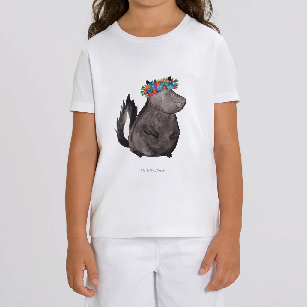 Organiczna koszulka dziecięca skunks dziewczynka Kinder T-Shirt Mädchen, Kinder T-Shirt Jungen, Kinder T-Shirt, Stinktier, Skunk, Stinki, Wildtier, Raubtier, Namaste, Yoga, Stinker
