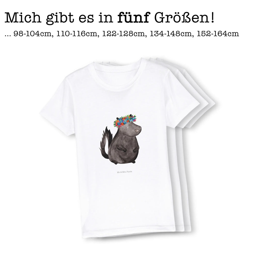 Organiczna koszulka dziecięca skunks dziewczynka Kinder T-Shirt Mädchen, Kinder T-Shirt Jungen, Kinder T-Shirt, Stinktier, Skunk, Stinki, Wildtier, Raubtier, Namaste, Yoga, Stinker