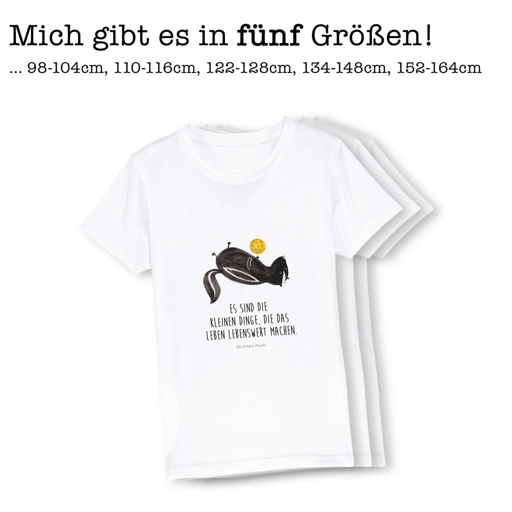 Organic Kids T-Shirt skunk ball Kinder T-Shirt Mädchen, Kinder T-Shirt, Kinder T-Shirt Jungen, Stinktier, Skunk, Raubtier, Stinki, Stinker, verspielt, Wildtier, Weisheit