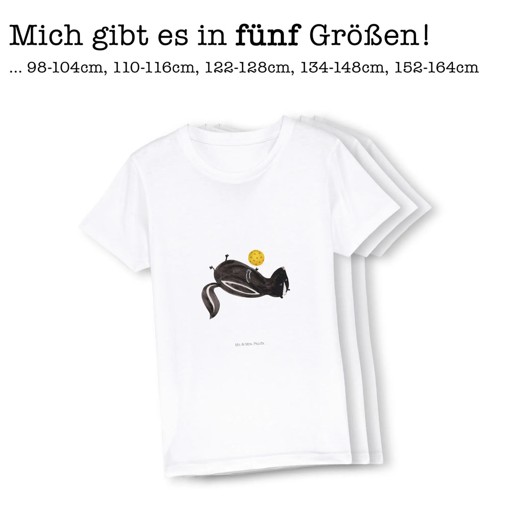 Organic Kids T-Shirt skunk ball Kinder T-Shirt Mädchen, Kinder T-Shirt, Kinder T-Shirt Jungen, Stinktier, Skunk, Raubtier, Stinki, Stinker, verspielt, Wildtier, Weisheit