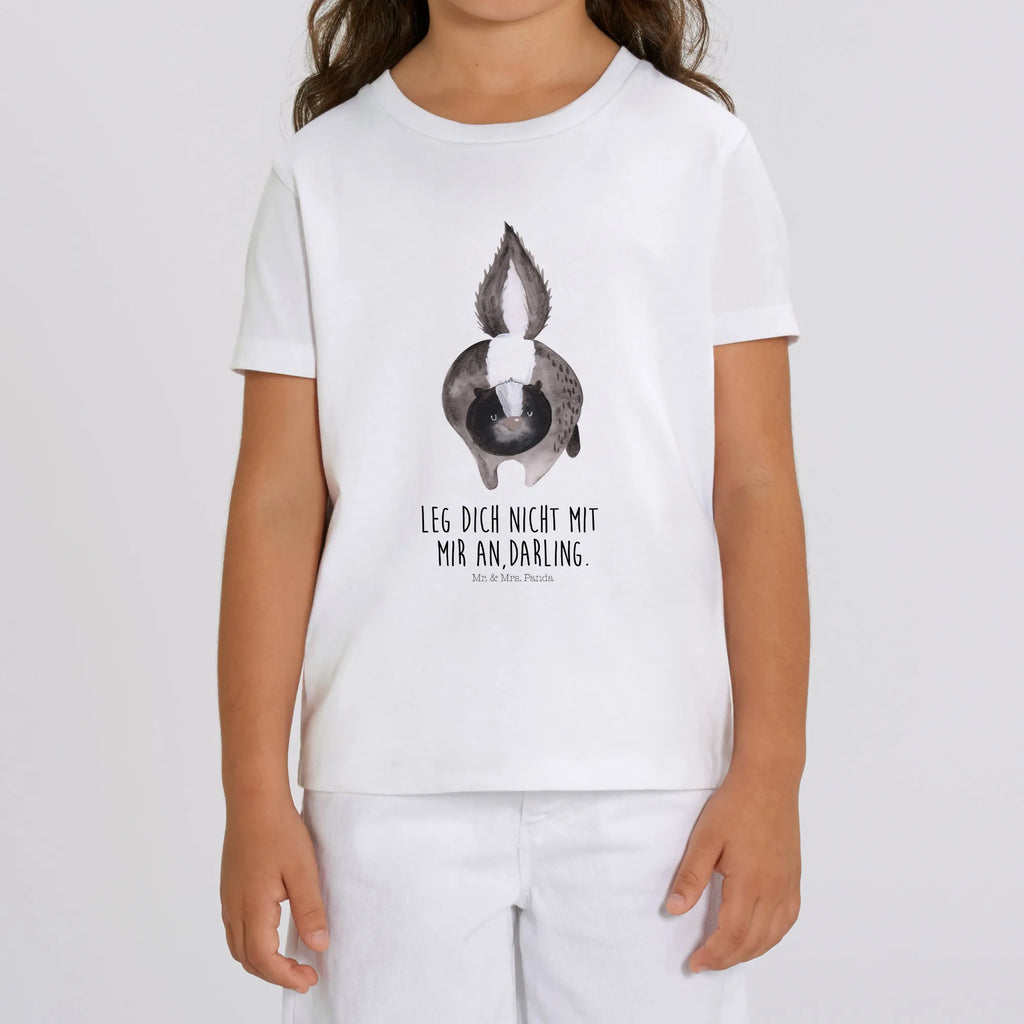 Organiczna koszulka dziecięca skunks atak Kinder T-Shirt Mädchen, Kinder T-Shirt Jungen, Kinder T-Shirt, Stinktier, Skunk, Stinki, Raubtier, Stinker, Wildtier, wütend, Drohung