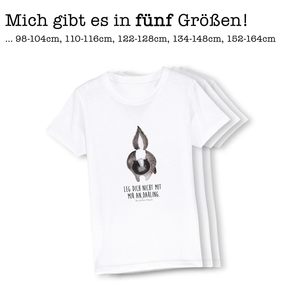 Organiczna koszulka dziecięca skunks atak Kinder T-Shirt Mädchen, Kinder T-Shirt Jungen, Kinder T-Shirt, Stinktier, Skunk, Stinki, Raubtier, Stinker, Wildtier, wütend, Drohung