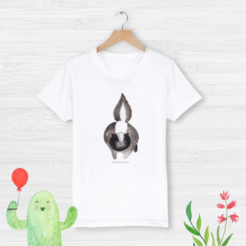 Organiczna koszulka dziecięca skunks atak Kinder T-Shirt Mädchen, Kinder T-Shirt Jungen, Kinder T-Shirt, Stinktier, Skunk, Stinki, Raubtier, Stinker, Wildtier, wütend, Drohung
