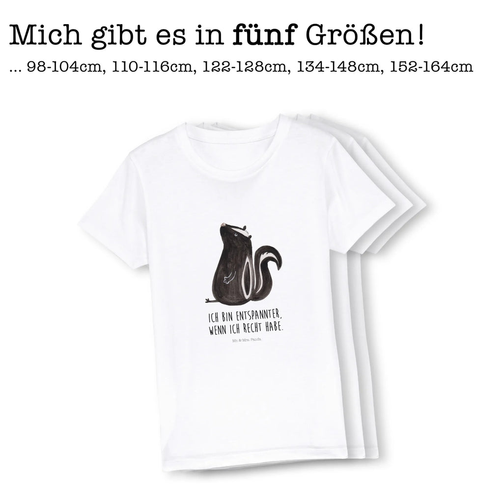 Organiczna koszulka dziecięca skunks siedzenie Kinder T-Shirt, Kinder T-Shirt Mädchen, Kinder T-Shirt Jungen, Stinktier, Skunk, Besserwisser, Spruch, Recht, Büro, Stinki, Raubtier, Wildtier, Stinker