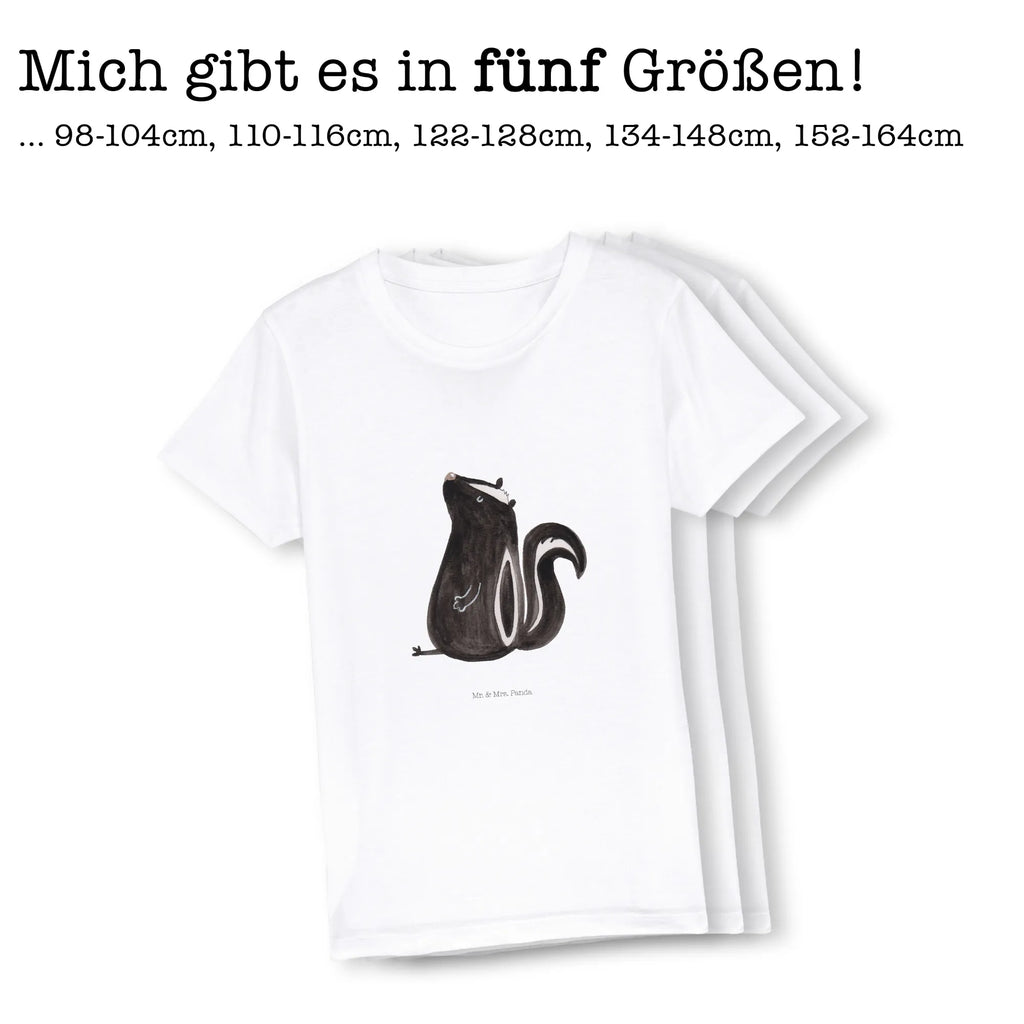 Organiczna koszulka dziecięca skunks siedzenie Kinder T-Shirt, Kinder T-Shirt Mädchen, Kinder T-Shirt Jungen, Stinktier, Skunk, Besserwisser, Spruch, Recht, Büro, Stinki, Raubtier, Wildtier, Stinker