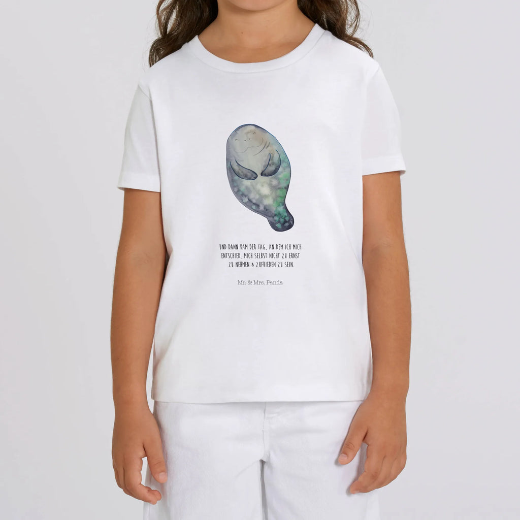 Organiczna koszulka dziecięca morska krowa Szczęśliwy Kinder T-Shirt, Kinder T-Shirt Jungen, Kinder T-Shirt Mädchen, Urlaub, Meerestiere, Meer, Achtsamkeit, Respekt, Freundin, Liebeskummer, Neustart, Selbstliebe, Seekühe, Zufrieden, Neuanfang, Seekuh