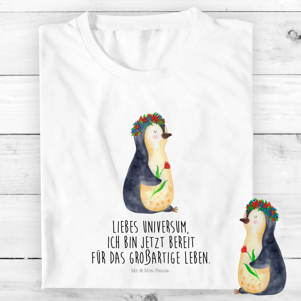 Organiczna koszulka dziecięca pingwin kwiaty Pinguin