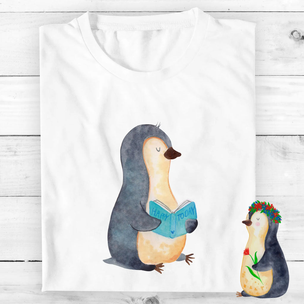 Organic Kids T-Shirt Penguin A book Kinder T-Shirt Mädchen, Kinder T-Shirt, Kinder T-Shirt Jungen, Pinguin, Ferien, Pinguine, Lesen, Faulenzen, Buch, Urlaub, Freizeit, Nichtstun, Bücherwurm