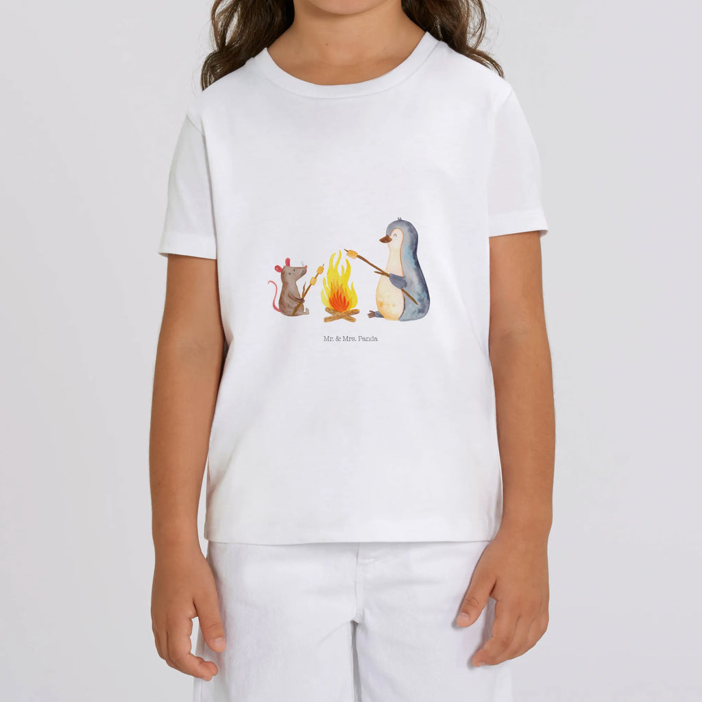 Organiczna koszulka dziecięca pingwin ognisko Kinder T-Shirt, Kinder T-Shirt Mädchen, Kinder T-Shirt Jungen, Pinguin, Arbeit, Lebensspruch, Marshmallows, Motivation, Büroalltag, Pinguine, Lebensmotivation, Job, Liebe, Feuer, Neustart, Lagerfeuer, Grillen, Leben, Büro, Maus
