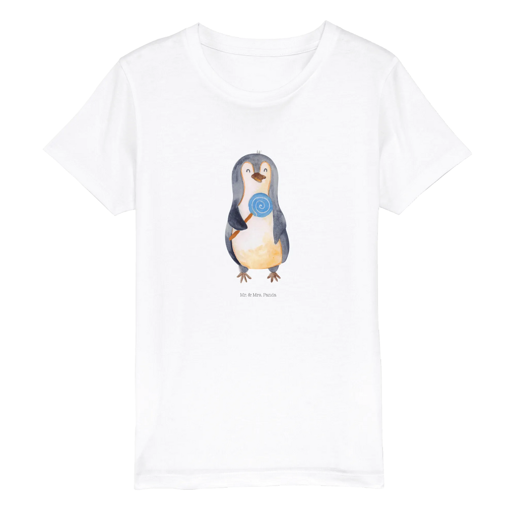Organiczna koszulka dziecięca pingwin lizak Kinder T-Shirt Jungen, Kinder T-Shirt Mädchen, Kinder T-Shirt, Pinguin, Ganove, Rebell, Lolli, Süßigkeiten, Blödsinn, Pinguine, Rabauke, Spruch, Gauner